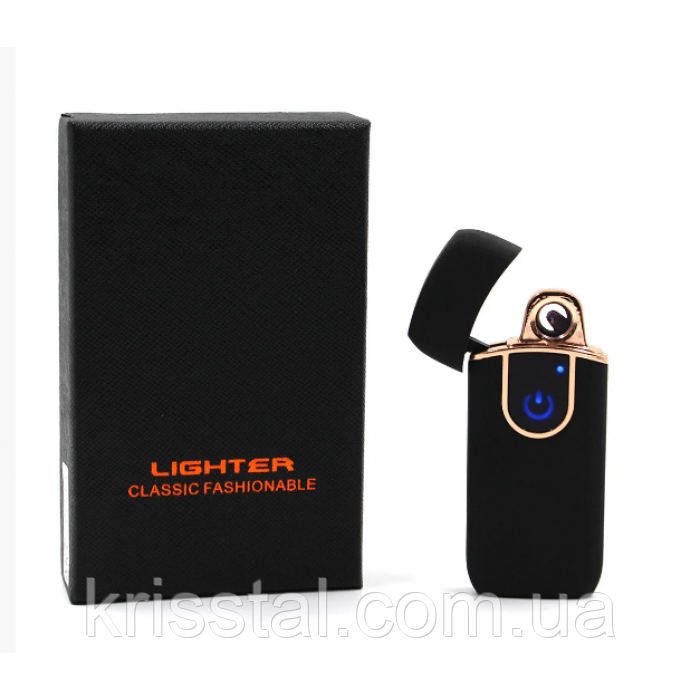 Спіральна сенсорна електрична USB запальничка Lighter ZGP 20 Чорний