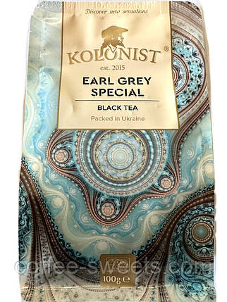 Чай Kolonist 100 г чорний Earl Grey Special, фото 3