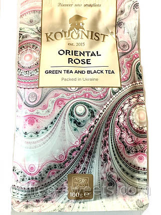 Чай Kolonist 100 г чорний і зелений Oriental Rose, фото 3