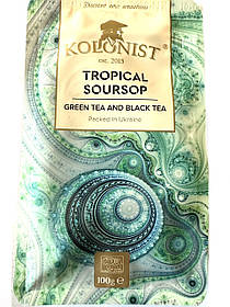 Чай Kolonist 100 г чорний і зелений Tropicai Soursop