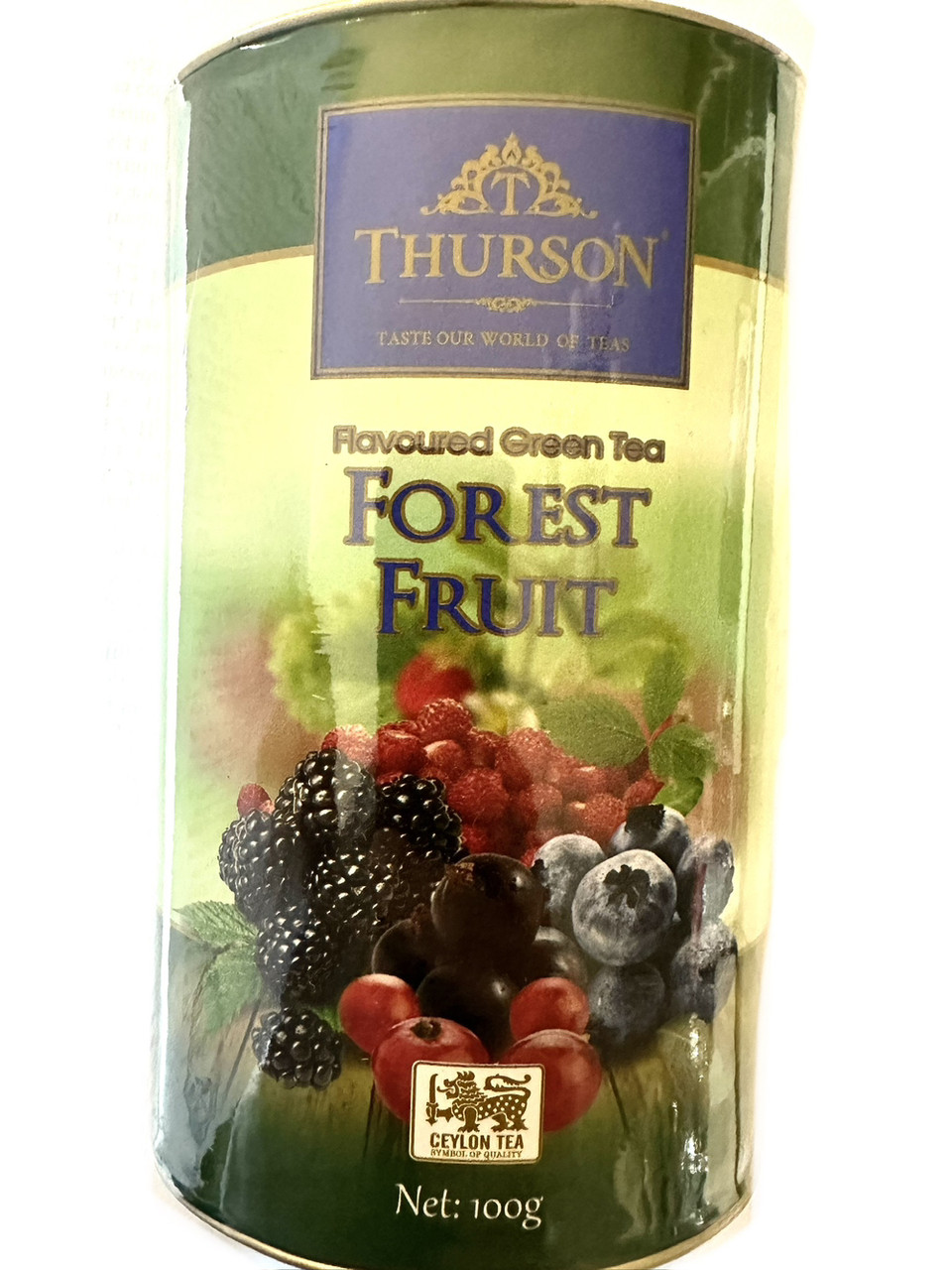 Чай Thurson 100 г зелений із лісовими ягодами в тубусі