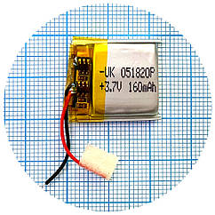 Батарея (акумулятор) універсальний 051820P 21 x 19 x 5 160 mAh 3,7V