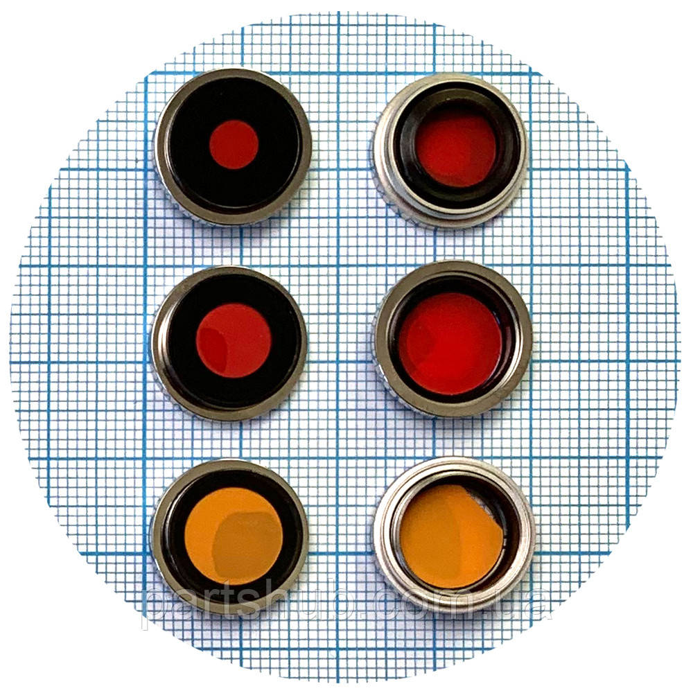 Скло камери Apple iPhone 14 Pro, iPhone 14 Pro Max (оригінал Китай із сріблястим кільцем - 3 шт), фото 1