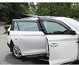 Дефлектори вікон із хром молдингом, вітровики Skoda Kodiaq 2017-2023 (нержавейка 3D), фото 4