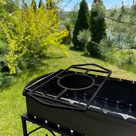 Міцна металева підставка під казан, кісточку для мангала 510х270 мм.