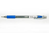 Ручка масляна Piano 0,5мм синя корпус прозорий PT-127
