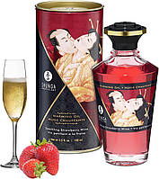Розігріваюча масажна олія з афродизіаками Shunga Aphrodisiac Warming Oil Sparkling Strawberry Wine (100 мл)