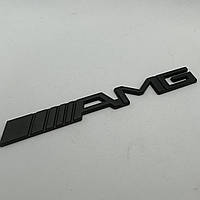 Шильдик логотип эмблема металлическая Mercedes AMG цвет черный 20 см АМГ