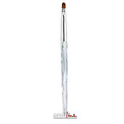 Пензель для гелю з хамеліоновою ручкою Global Fashion (овал № 4)