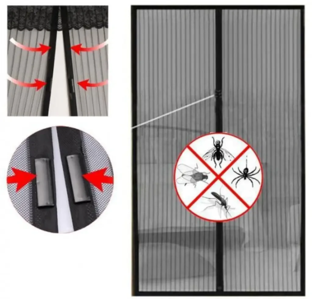 Москітна магнітна шторка Magic Mesh сітка на двері, аналог штора, 210х100 LS-3811033, фото 1