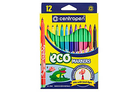 ФЛОМАСТЕРИ Centropen Super Easy 12 кольори 2560