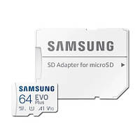 Samsung Evo Plus microSDXC 64GB UHS-I U1 V10 A1 + SD адаптер