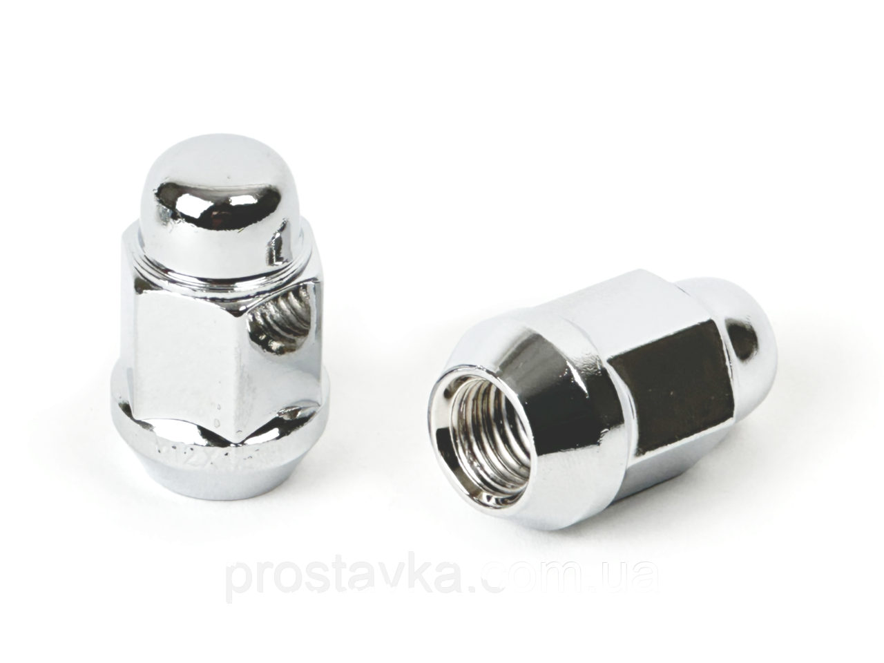Гайка колісна 401445 Cr M12X1,50 Хром висота 35 мм Конус із виступом., закр., ключ 19 мм, фото 1