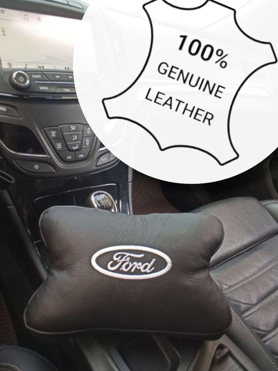 Аксесуар з логотипом автомобіля Ford шкіряна подушка підголовник в машину для подорожей для водія подарунок