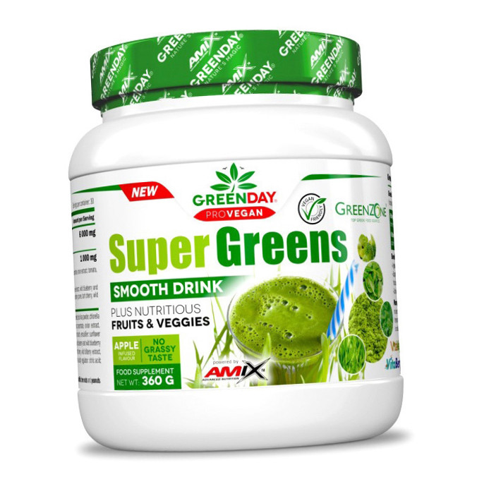 Комплекс овочів та фруктів AMIX Super Greens Smooth Drink 360 грам