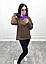 Толстовка жіноча тепла на флісі з принтом, розміри 42/44, 46/48, 50/52, сірий, чорний, моко, червоний, синій, фото 10