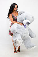 Большой Плюшевый Медведь Серый 150 см. Большая Мягкая игрушка Мишка Плюшевый подарок Тедди