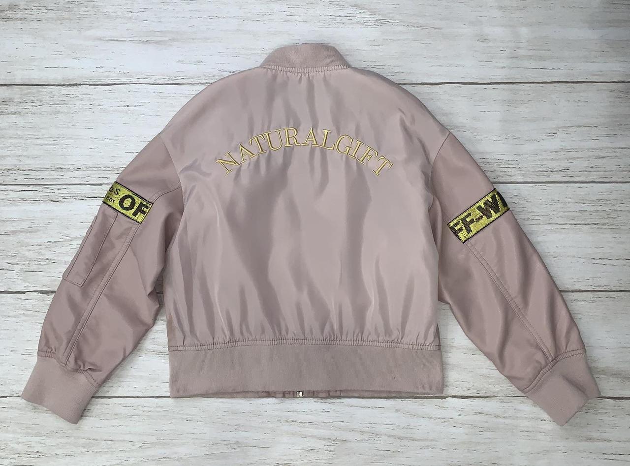 Дитяча шкіряна куртка косуха з золотими написами Рожева 1758 Розовый, Унисекс, Весна Лето, 11/12, 8/9 лет, 88, фото 1