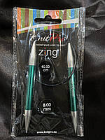 47076 Спиці кругові Zing 40 см, 8.00 мм