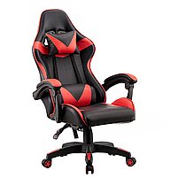 ПОСИЛЕНЕ до 150кг! Геймерське ігрове крісло з подушками GT Play червоне комп'ютерне офісне розкладне, фото 6