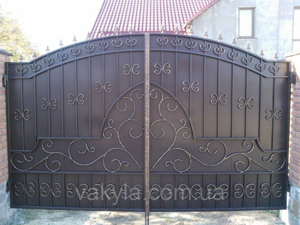 Ворота розпашні зашиті, фото 1