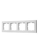 Рамка 4-тя горизонтальна LEZARD VESNA біла (10 шт./120 шт.), фото 3