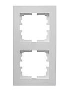 Рамка 2-тя вертикальна LEZARD VESNA біла (10 шт./120 шт.), фото 3