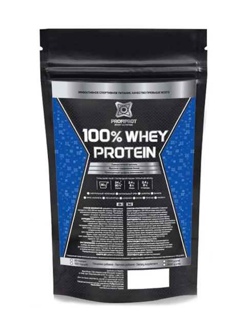Сироватковий протеїн PROFIPROT 100% Whey protein 1 кг без смаку