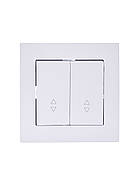 Вимикач прохідний подвійний LEZARD VESNA білий (10 шт./120 шт.), фото 3