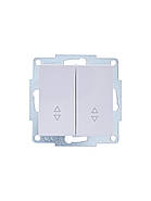 Вимикач прохідний подвійний LEZARD VESNA білий (10 шт./120 шт.), фото 4