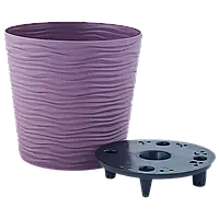 Вазон Ф'южн зі вставкою низький 12*11, 0,6л фіолетовий