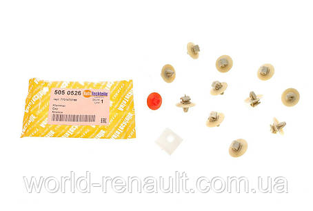 AUTOTECHTEILE 505 0526 — Комплект кліпс кріплення молдингу на Renault Trafic 2, Opel Vivaro A,Primastar, фото 1