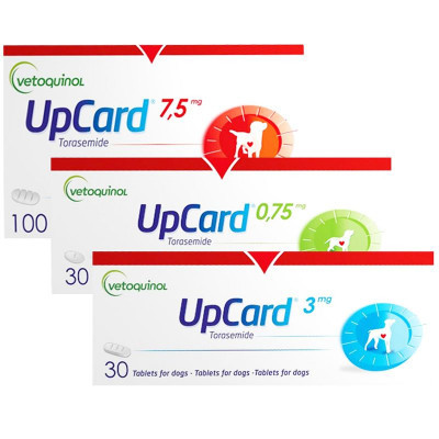 Vetoquinol UpCARD Апкард 0,75 мг, диуретик при застійній серцевій недостатності для собак, 10 таб