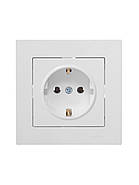 Розетка з/з ПБТ LEZARD VESNA біла (10 шт./120 шт.) (без рамки), фото 5