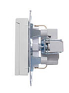 Розетка з/з з кришкою ПБТ LEZARD VESNA біла (10 шт./120 шт.) (без рамки), фото 3