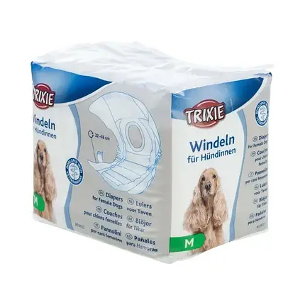 Підгузки для собак (дівчинок) Trixie 32-48 см M 12 шт., фото 1