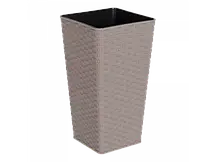 Вазон "Ротанг" квадрат 16*16*30 какао