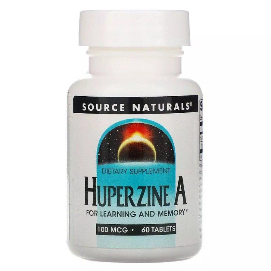 Натуральна добавка Source Naturals Huperzine A 100 mcg, 60 таблеток EXP
