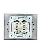 Розетка подвійна б/з ПБТ LEZARD VESNA сіра (10 шт./120 шт.), фото 3