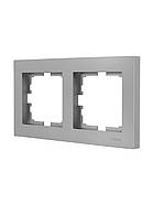 Рамка 2-тя горизонтальна LEZARD VESNA сіра (10 шт./120 шт.), фото 3