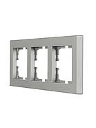 Рамка 3-тя горизонтальна LEZARD VESNA сіра (10 шт./120 шт.), фото 2