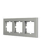 Рамка 3-тя горизонтальна LEZARD VESNA сіра (10 шт./120 шт.), фото 3