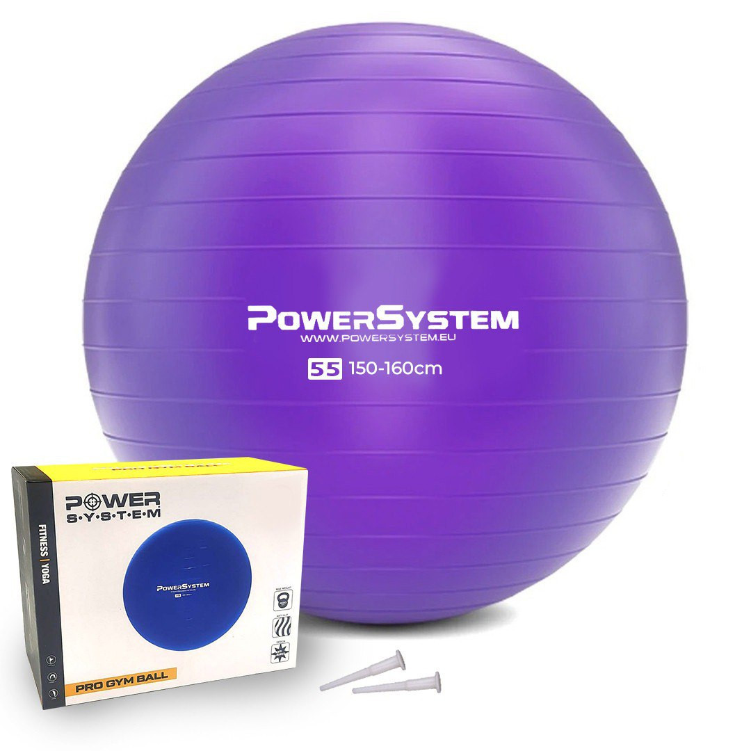 М'яч для фітнесу (фітбол) Power System PS-4011 Ø55 cm PRO Gymball Purple EXP - фото 1 - id-p1908873148