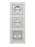 Рамка 3-тя вертикальна LEZARD VESNA сіра (10 шт./120 шт.), фото 4