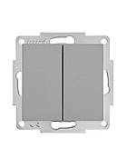 Вимикач подвійний LEZARD VESNA сірий (10 шт./120 шт.), фото 3