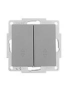 Вимикач прохідний подвійний LEZARD VESNA сірий (10 шт./120 шт.), фото 3