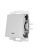 Вимикач з підсвіткою LEZARD VESNA сірий (10 шт./120 шт.) (без рамки), фото 3