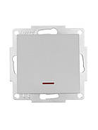 Вимикач з підсвіткою LEZARD VESNA сірий (10 шт./120 шт.) (без рамки), фото 2