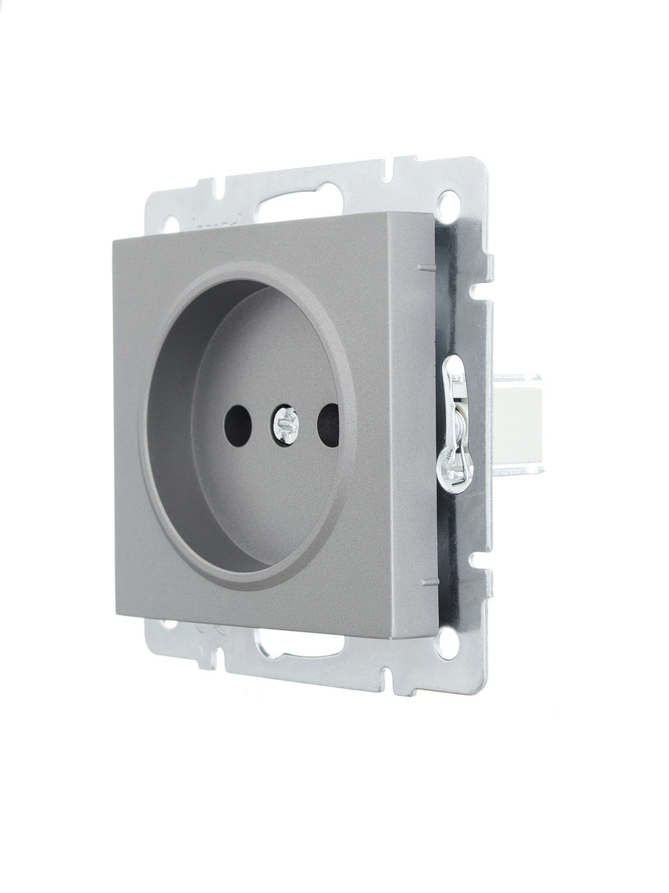 Розетка б/з ПБТ LEZARD VESNA сіра (10 шт./120 шт.) (без рамки), фото 1