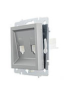 Розетка комп'ютерна 2-я LEZARD VESNA сіра (10 шт./120 шт.), фото 2